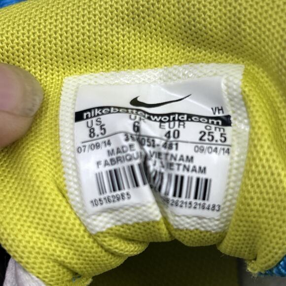 Nike Air Pegasus+ 30 Women’s 8.5 Blue Yellow Running Shoes Sneakers 399053 - Picture 5 of 8